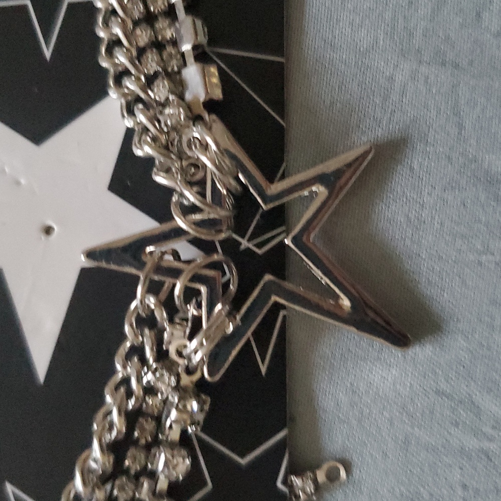*As-is* *NWT* Hot Topic's Social Collision Star Chain Choker - Picture 7 of 16